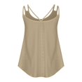 thumbnail image 4 of Timegard Camisoles pour Femmes Col Rond Oeillets Sans Manches Chic Décontracté Ample Chemise Haut Camis Tenue de Plage, 4 of 6