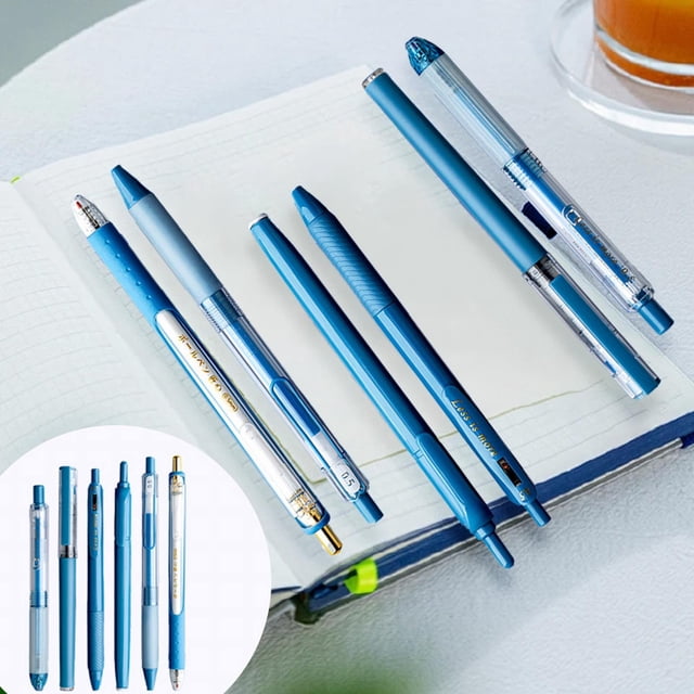Ynlkorvg Gel Pens Journaling Highlighters: Journal Set Aesthetic Assorted Pastel Color Ink Fine Point Retractable 0.5mm Black Pen Smooth Writing Drawing No,0.5ml