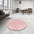 thumbnail image 4 of Ahgly Tapis Rectangulaire Lavable en Machine Intérieur Transitionnel Rose Corail Clair, 4 Pieds x 6 Pieds, 4 of 7