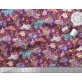 thumbnail image 2 of Soimoi Velvet Fabric Leaves, & Rose Floral Fabric Prints by Yard 58 Inch Wide, 2 of 3