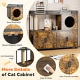 thumbnail image 4 of YODOLLA Double Litter Box Enclosure for 2 Cats with Storage and Scratching Post, Rustic Brown, 4 of 8