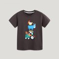 thumbnail image 2 of Chemises Garçons Été Décontracté Sport Respirant Manches Courtes Imprimé Dessin Animé Col Rond T-Shirts Café 2-3 Ans, 2 of 6
