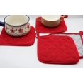 thumbnail image 4 of Kitchen Pot Holders Set Heat Resistant Pure Cotton Potholders Kit Trivets Large Coasters Hot Pads Terry Pot Holders for Everyday Cooking and Baking by 7 x 7 Inch Set of 4, 4 of 8