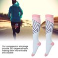 thumbnail image 4 of Running Sleeve Stretch Super Durability Compression Stockings, Stretch Socks, For Joggers Athletes Running Pink Blue L/XL, 4 of 8