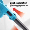 thumbnail image 3 of Outdoor HandheldElectric Fan Electric Blower Leaf Blower Home Cordless Electric Snow And Dust Removal Machine ,Strong Wind, 3 of 7