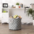 thumbnail image 4 of Design Imports CAMZ14210 Polyester Trellis Paw Round Pet Bin, Gray, 4 of 4