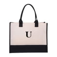 thumbnail image 1 of Sac en Toile avec Sangle à Fermeture Éclair Réglable pour Initiales et Maquillage, Cadeau d'Anniversaire pour Femmes, 1 of 1
