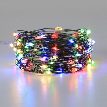 Liquidation! Estinks Lumières de Sapin de Noël Intérieur Extérieur, Ligne Verte 10 m 100 Lumières Guirlande Lumineuse de Sapin de Noël Usb, 3 Modes d'Éclairage Décoration de Noël, Lumières avec Lumière 100 Led