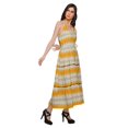 thumbnail image 3 of Moomaya Robe Longue Maxi pour Femmes en Coton Imprimé à Bretelles Spaghetti et Col en V, 3 of 6
