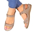thumbnail image 4 of Penkiiy Sandale d'Extérieur pour Femmes avec Assise Plantaire Confortable, Bride Ajustable et +mousse à Mémoire, Largeurs Offertes 41 Gris, 4 of 5