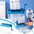 thumbnail image 2 of Mini Manual Hand-Cranked Paper Shredder - Portable Desktop Document Destroyer, Compact Clear Bin Paper Cutter for Home Office Privacy, 2 of 7