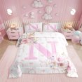 thumbnail image 1 of Erosebridal Ensembles de Literie Rose Initiale N Très Grand avec Couette, Insert de Couette de la Saint-Valentin, Décor Romantique de Roses, Réversible 3 Pcs, 1 of 8