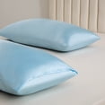 thumbnail image 3 of Silk Pillowcase for Hair and Skin Simulated Silk Pillowcase for Hair and Skin - Simulated Silk Pillowcase 2 Sets 20X26 Inches with Envelope Closure, Gift for Women Men, 3 of 9