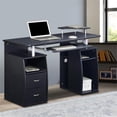 thumbnail image 2 of Scranton & Co Modern MDF Wood Home Office Computer Desk in Espresso, 2 of 8