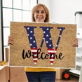 thumbnail image 1 of 4th of July Door Mat Outdoor,Independence Day Welcome Doormat, 4th of July Coir Doormat with Non Slip Backing ,Patriotic Mat Star Front Porch Rugs For Home Entrance 4th of July Decoration,(15*24"), 1 of 2