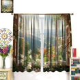 thumbnail image 2 of Steam Train Curtains Grommet Light Filtering Window Drapes with Retro Theme Steam Engine Locomotive Print Pattern Decorative Privacy Curtains for Kids Bedroom Living Room 2 Panels 42 x 84 Inch, 2 of 6