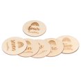 thumbnail image 2 of 14Pcs Wood Discs Premium Natural Wood Glossy Surface Poisonless Antiallergic Wide Application Wood Rounds, 2 of 14