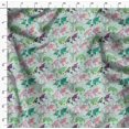 thumbnail image 4 of Soimoi Green Rayon Fabric Stamp & World Map Print Fabric by the Yard 56 Inch Wide, 4 of 5