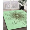 thumbnail image 3 of Ahgly Tapis d'Intérieur Lavable en Machine Carré Vert Menthe, 5 Pieds Carré, 3 of 7