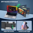 thumbnail image 3 of Laptop Screen Extender Portable Monitor,14" Laptop Monitor Extender,Portable Monitor for for 13-17" Laptops,1080P IPS Display USB C HDMI Travel Monitor Extended Display, 3 of 6