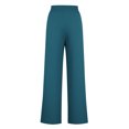 thumbnail image 3 of Pants for Women, Womens Fashionable Striped Printed Drawstring Wide Leg Pants, 3 of 4