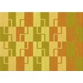 thumbnail image 1 of Ahgly Company Tapis d'Intérieur Lavables en Machine Rectangle Transitionnel Jaune Or Vif, 3' x 5', 1 of 7