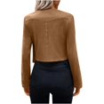 thumbnail image 4 of Simua Fashion Faux Leather Jacket Women Motorcycle Jacket Fringe Cropped Jacket Utility Tassel Suede Moto Jacket, 4 of 7