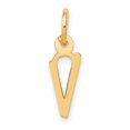 thumbnail image 1 of Diamond2Deal 14K Pendentif Initial Lettre V en Or Jaune Petit Bloc Incliné pour Femmes, 1 of 6