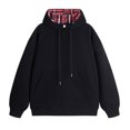 thumbnail image 1 of RXIRUCGD Hommes Décontracté Mode Uni Manches Longues Hauts Blouse Chandail à Capuchon Chandails, Noir, Taille : S, 1 of 2