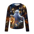 thumbnail image 4 of Pisexur Chandails d'Halloween pour Hommes Amusants de Festival Chandails Graphiques Surdimensionnés Manches Longues Chandail Décontracté Ample Col Rond Chandail Grande Taille P-6TG, 4 of 5