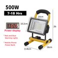 thumbnail image 2 of Projecteur LED Rechargeable 500W pour Extérieur, Camping, Rue, Maison, Portable, 2 of 7
