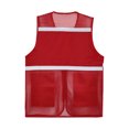 thumbnail image 3 of RUNQHUI Men Women Zipper High Visibility Reflective Safety Vest Construction Work Mesh Fabric Work Clothes Red 170, 3 of 7