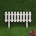 thumbnail image 4 of White Plastic Garden Fence Edging for Lawns and Flowerbeds, Modular Picket Fence Design for Plant Borders, Weather-Resistant Material for Yard Landscaping, 4 of 6