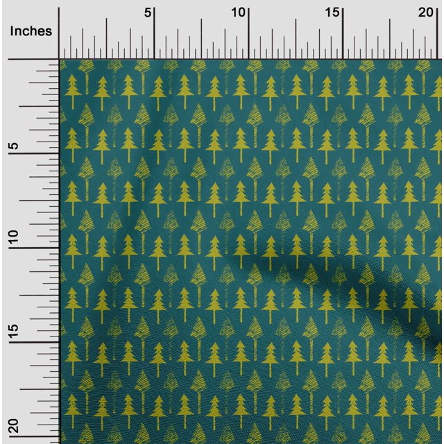 oneOone Georgette Viscose Fabric Floral & Flying Swan Block Printed Craft Fabric BTY 42 Inch Wide