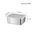 thumbnail image 2 of Kyusrd Contenants de Conservation des Aliments avec Couvercles Contenants pour Préparation de Repas Réutilisables en Acier Inoxydable Allant au Four, au Congélateur et au Lave-Vaisselle 650 ml, 2 of 4