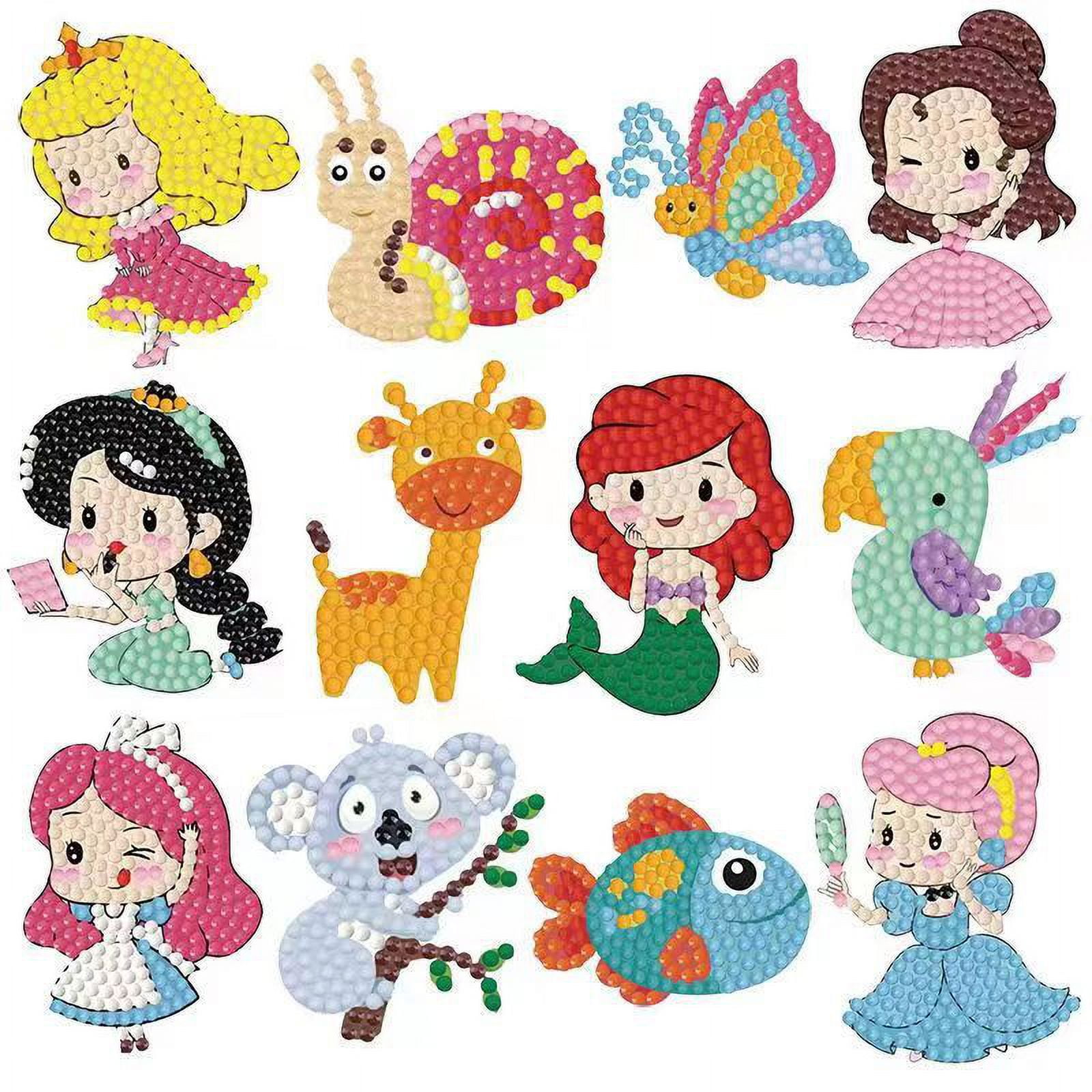 Kit de Peinture au Diamant pour Enfants - Bricolage Fait à la Main, Peinture Autocollante Créative pour Enfants, Art au Diamant pour Filles de 6 à 12 Ans, Art et Artisanat
