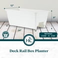 thumbnail image 2 of HC Companies Bac de Plantation Robuste de 24 Pouces avec Rail de Pont et Trous de Drainage, Blanc, 2 of 11