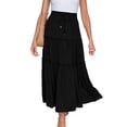 thumbnail image 2 of Summer Saving ! zanvin Summer Promotion Clearance Fashion Women Solid Casual Ruched Ruffles Elastic Waist Skirts, 2 of 8