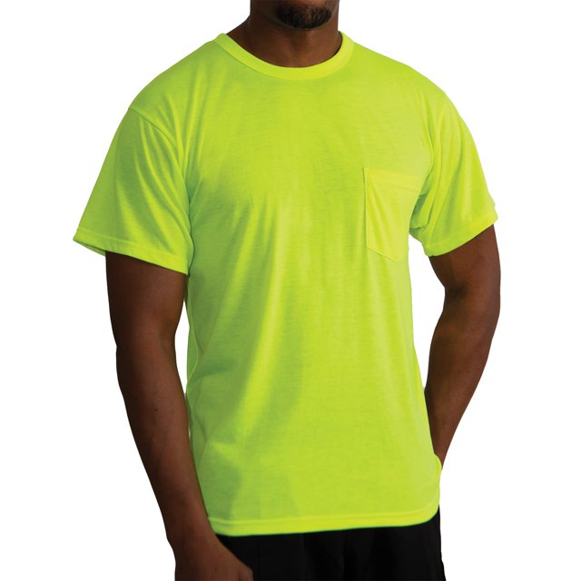 Rothco Moisture Wicking Pocket T-Shirt - Safety Green, 3XL