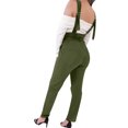 thumbnail image 3 of Julyccc Combinaison Moulante Taille Haute pour Femme, Décontractée, à Bretelles, Salopette, Pantalon Crayon, 3 of 3