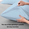 thumbnail image 4 of BAOPAI Luxury Hotel Protective Pillowcase Covers 2 Pack Breathable Moisture Wicking Oil Resistant Soft Comfortable Bedding for Better Sleep, 4 of 8