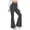 Dark Gray2, variant on Yuyuzo Yoga Pants Womens High Waist Bell Bottom Elastic Slim Fitting Sports Yoga Leggings Solid Color Trousers