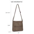 thumbnail image 3 of KL928 Crossbody Bags for Women Shoulder Bag Multi Pocket Soft PU Washed Leather Purse, 3 of 5