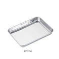 thumbnail image 4 of braveheart Stainless Steel Baking Tray Bakeware Pan Serving Plate Rectangle Cake Pastry Cookies Restaurant Metal Dinnerware 23*17cm, 4 of 9
