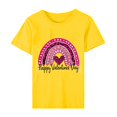 thumbnail image 5 of Meichang Hauts pour Femmes Chemise Tendance de la Saint-Valentin Hauts Mignons Imprimé Cœur Hauts de Vacances Manches Courtes Col Rond Décontracté Chandail Blouses, 5 of 5