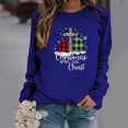 thumbnail image 1 of Sweatshirt de Noël pour Femmes 2023 Hauts Imprimé de Noël Col Rond Pull Blouse Ample Sweatshirt Sans Capuche en Solde, 1 of 7