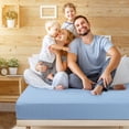 thumbnail image 2 of PiccoCasa Soft 100GSM Full Striped Bed Fitted Sheets 16 Inch Deep Pocket Steel blue, 2 of 7