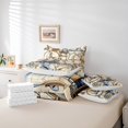 thumbnail image 5 of Lighthouse 7 Piece Comforter Set Full Bed in a Bag,Vintage Ocean World Map Boat Anchor Bedding Sets Nautical Rope Knot Retro Steering Wheel Compass Sheet Set with Comforter, 5 of 5