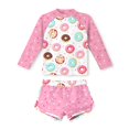 thumbnail image 3 of Girls' 2-Piece Swimsuit, Tankini Top with Rash Guard Sun Protection, Comfortable Bikini Set for Big Girls and Tweens, for Swimming, Beach, and Pool, 3 of 6