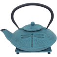 thumbnail image 3 of CUISILAND Théière en Fonte Bleu Pâle 37oz Libellule avec 4 Tasses, 3 of 5